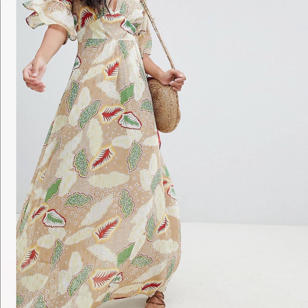 ASOS Glamorous Maxi Dress with Ruffle Hem